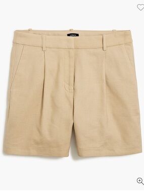 J. Crew Women's Pleated Linen-Blend Shorts